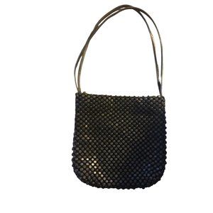The SAK Montara Black Wooden Beaded Shoulder Crossbody Bag